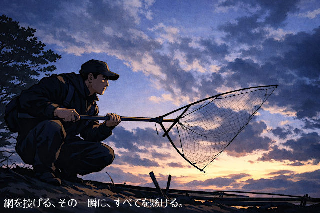 網を投げる、その一瞬に、すべてを懸ける。